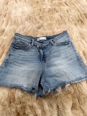 Women's Light Wash Distressed Denim Shorts